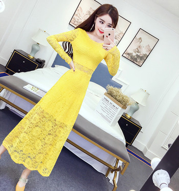 Κομψό γυναικείο φόρεμα από δαντέλα σε διάφορα χρώματα