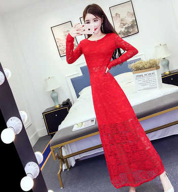 Κομψό γυναικείο φόρεμα από δαντέλα σε διάφορα χρώματα