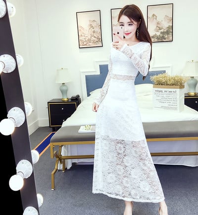 Κομψό γυναικείο φόρεμα από δαντέλα σε διάφορα χρώματα