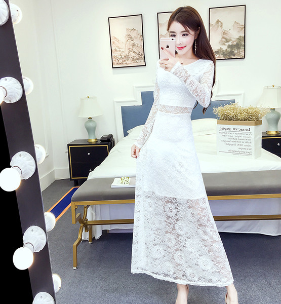 Κομψό γυναικείο φόρεμα από δαντέλα σε διάφορα χρώματα