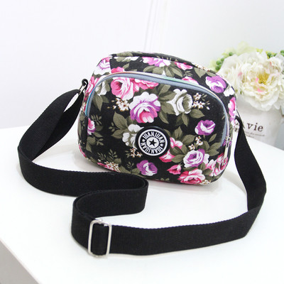 Sport - geanta dama casual cu motiv floral cu maner lung reglabil - doua modele