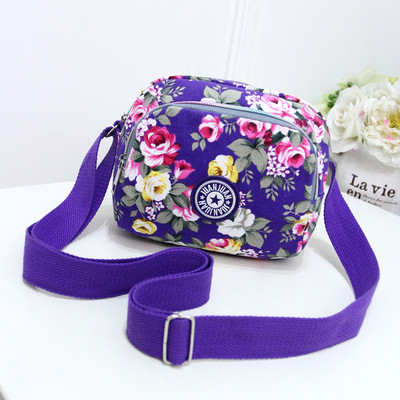 Sport - geanta dama casual cu motiv floral cu maner lung reglabil - doua modele