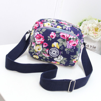 Sport - geanta dama casual cu motiv floral cu maner lung reglabil - doua modele