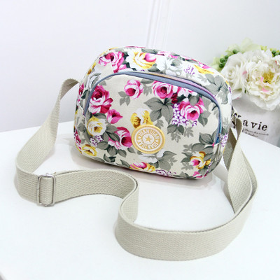 Sport - geanta dama casual cu motiv floral cu maner lung reglabil - doua modele