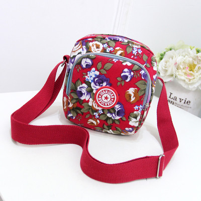 Sport - geanta dama casual cu motiv floral cu maner lung reglabil - doua modele