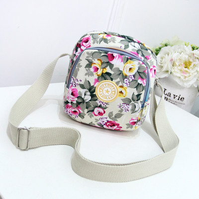 Sport - geanta dama casual cu motiv floral cu maner lung reglabil - doua modele