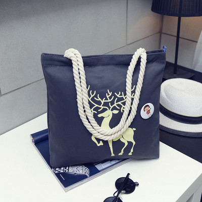 Geanta dama casual cu manere lungi si aplicatie - mai multe modele