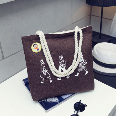 Geanta dama casual cu manere lungi si aplicatie - mai multe modele