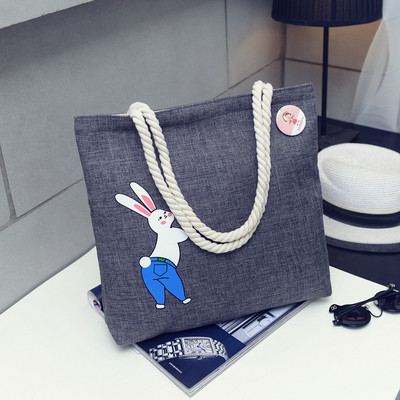 Geanta dama casual cu manere lungi si aplicatie - mai multe modele