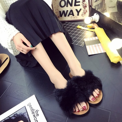 Modern női papucs kétféle bolyhos modellben