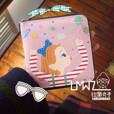 Παιδικό πορτοφόλι για κορίτσια με έγχρωμη εφαρμογή