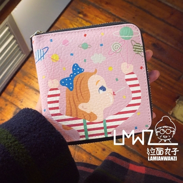 Παιδικό πορτοφόλι για κορίτσια με έγχρωμη εφαρμογή