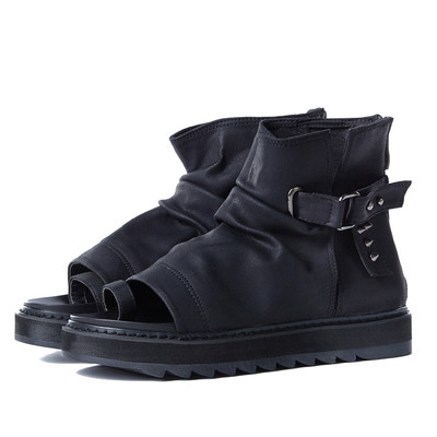 Sandale de damă deasupra gleznei cu degete deschise și talpă plată