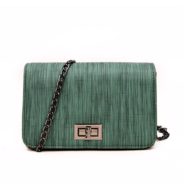 Modern női táska fém csattal, lánc fogantyúval több színben