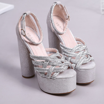 Γυναικεία σανδάλια με ψηλό τακούνι σε τρία χρώματα 