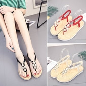 Sandale casual dama in trei culori decorate cu pietre