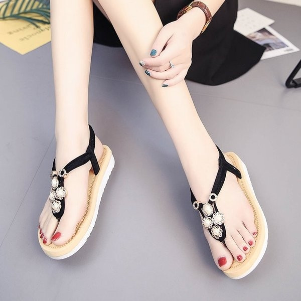 Sandale casual dama in trei culori decorate cu pietre