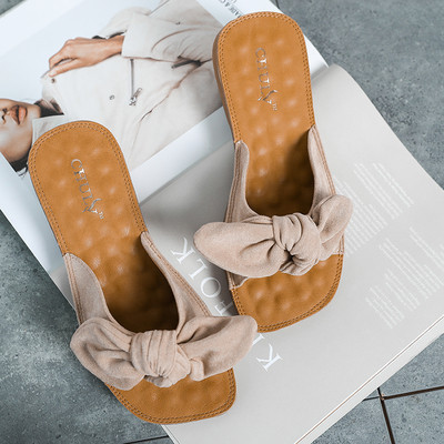 Casual γυναικείες παντόφλες με κορδέλα σε διάφορα χρώματα