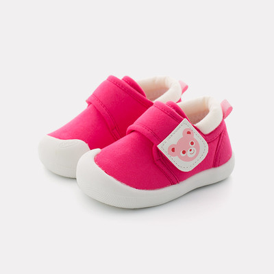 Sport és alkalmi gyerekcipő lányoknak matricával és mini mackó rátéttel több színben