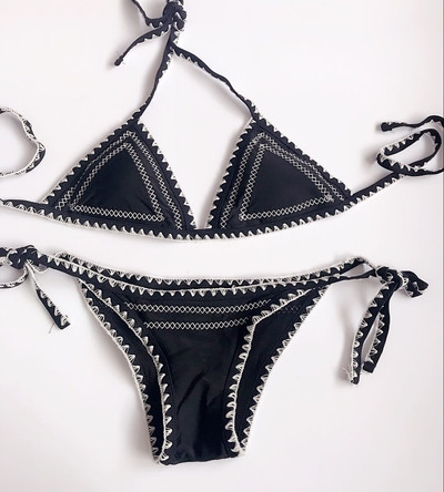 Γυναικείο μαγιό σε μαύρο και άσπρο χρώμα