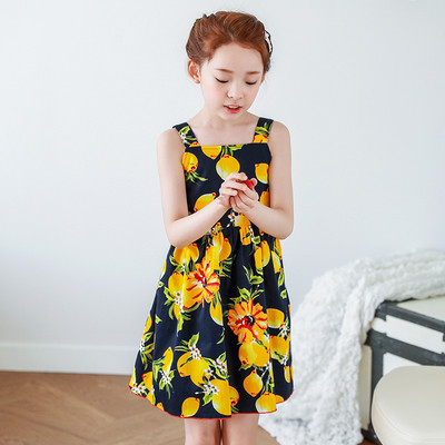 Καλοκαιρινό φόρεμα για κορίτσια με ανοιχτούς ώμους και φυτικά μοτίβα