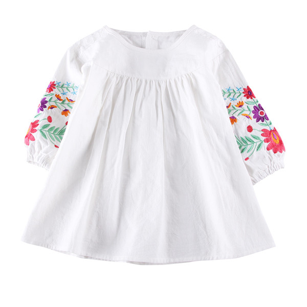 Hímzéssel bő testű, alkalmi gyerekruha lányoknak