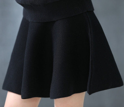 Letisztult szoknya lányoknak két színben, magas derékkal, mindennapi használatra