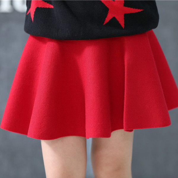 Letisztult szoknya lányoknak két színben, magas derékkal, mindennapi használatra