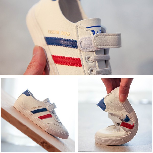 Κομψά πάνινα παπούτσια unisex για παιδιά με λουράκια βελκρό και κορδόνια - τρία μοντέλα