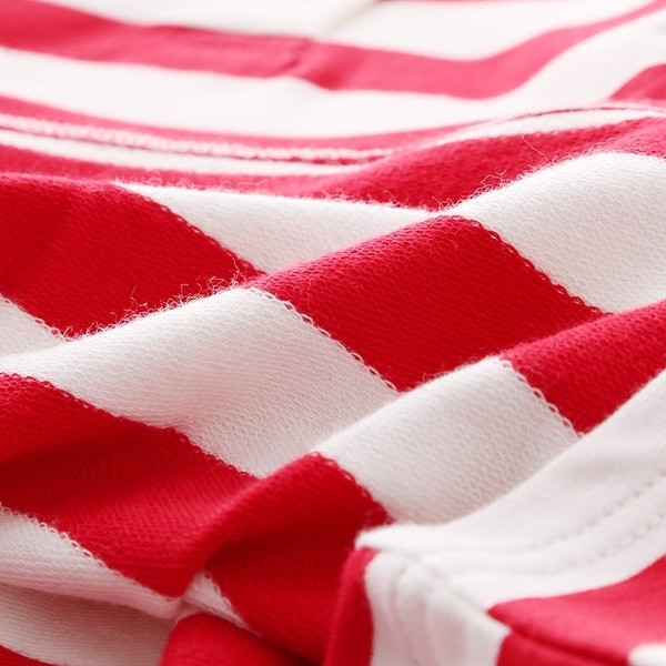 Rochie casual cu dungi pentru copii, cu guler si nasturi in forma de O