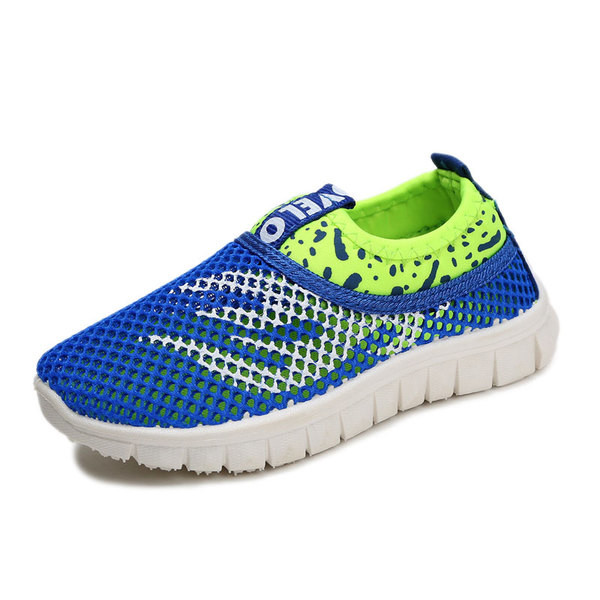 Gyerek sport-hétköznapi légáteresztő tornacipő fűző nélkül lányoknak és fiúknak gumitalppal sok színben