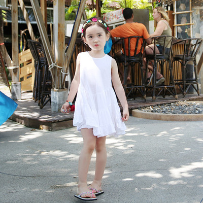 Καθημερινό καλοκαιρινό φόρεμα για παιδιά ελαφρύ μοντέλο σε τρία χρώματα