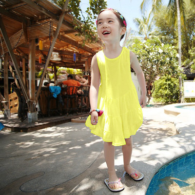 Καθημερινό καλοκαιρινό φόρεμα για παιδιά ελαφρύ μοντέλο σε τρία χρώματα