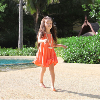 Καθημερινό καλοκαιρινό φόρεμα για παιδιά ελαφρύ μοντέλο σε τρία χρώματα