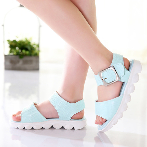 Alkalmi gyerekszandál lányoknak kék színben