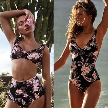 Γυναικεία μαγιό σε δύο μοντέλα με floral print