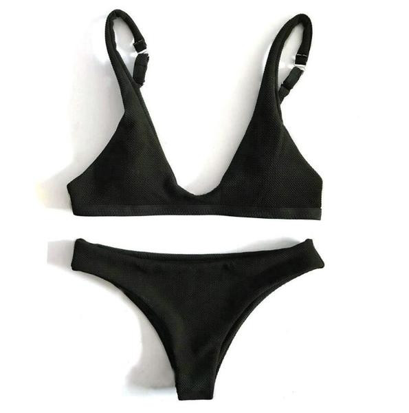 Stílusos egyszerű fürdőruha hölgyeknek három színben