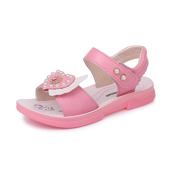 Καθημερινά παιδικά σανδάλια για κορίτσια με μαργαριτάρια σε τρία χρώματα
