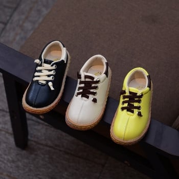 Стилни детски обувки за момчета с връзки от еко кожа в три цвята