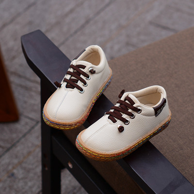 Стилни детски обувки за момчета с връзки от еко кожа в три цвята
