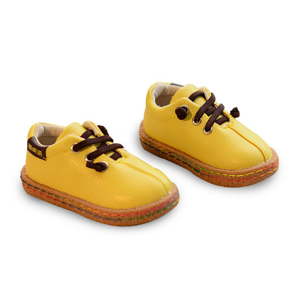 Стилни детски обувки за момчета с връзки от еко кожа в три цвята