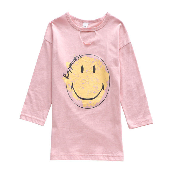 Παιδικό φόρεμα δύο χρωμάτων με έγχρωμη εκτύπωση