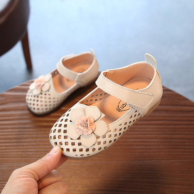 Καθημερινά παιδικά σανδάλια floral μοτίβο κλειστό μοτίβο σε δύο χρώματα