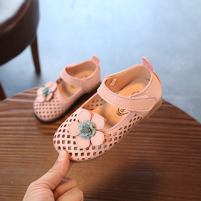 Καθημερινά παιδικά σανδάλια floral μοτίβο κλειστό μοτίβο σε δύο χρώματα