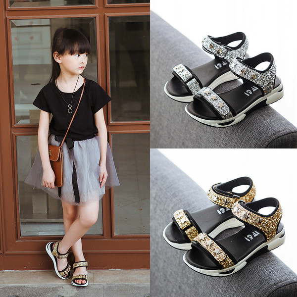 Αθλητικά - casual παιδικά σανδάλια για τα κορίτσια σε δύο χρώματα