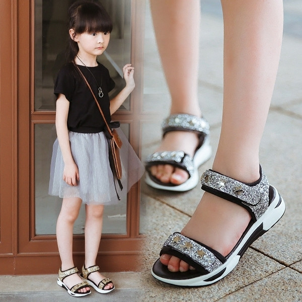 Αθλητικά - casual παιδικά σανδάλια για τα κορίτσια σε δύο χρώματα