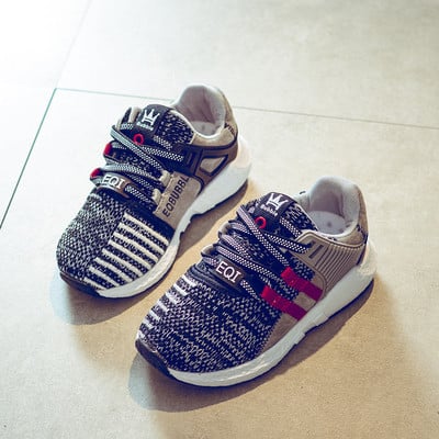 Σύγχρονα παιδικά αθλητικά πάνινα παπούτσια για κορίτσια με ελαστικές συνδέσεις σε τέσσερα χρώματα