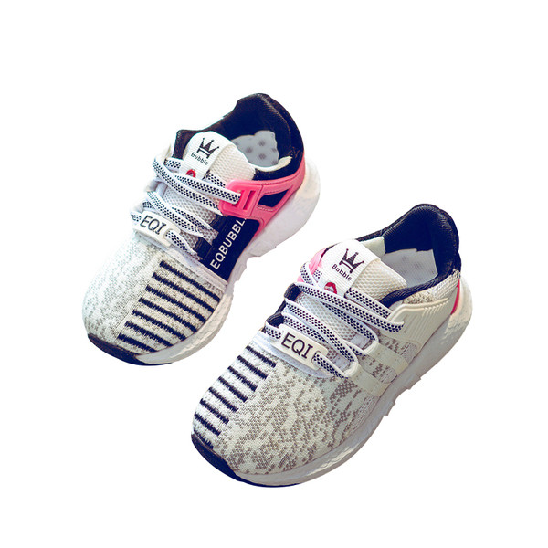 Σύγχρονα παιδικά αθλητικά πάνινα παπούτσια για κορίτσια με ελαστικές συνδέσεις σε τέσσερα χρώματα