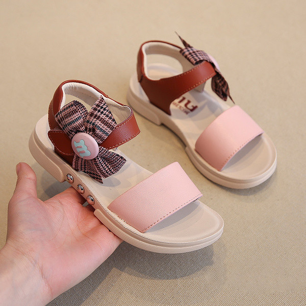 Alkalmi gyerekszandál szalaggal lányoknak három színben