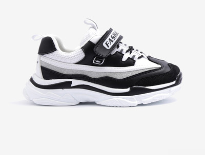 Adidași sport și casual unisex pentru copii cu autocolante și talpă înaltă în patru culori